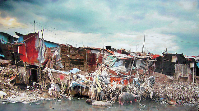 Hyperrealism painting of Haiti - Hard Luck and Pain by Denis Peterson
